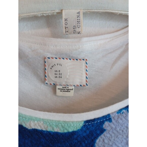 Anthropologie Postmark Watercolor Dress Womens 0 Fit And Flare Short Sleeveless - Picture 2 of 8